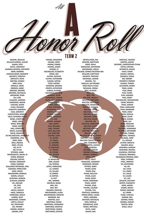 All A Honor Roll